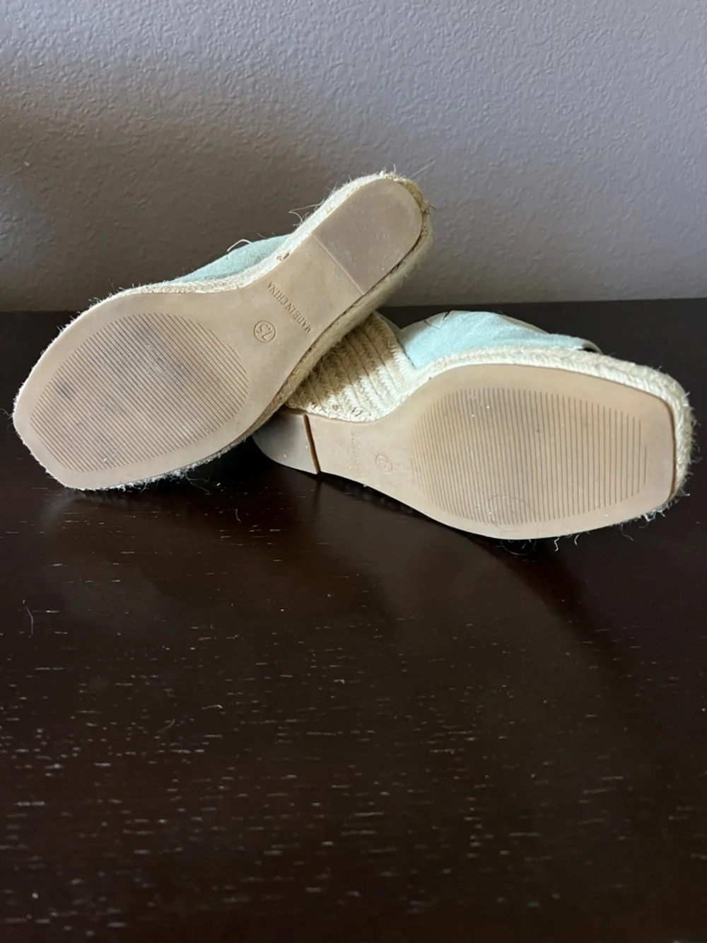 Steve Madden urge espadrille suede wedge sandal size 7.5 - Picture 4 of 5